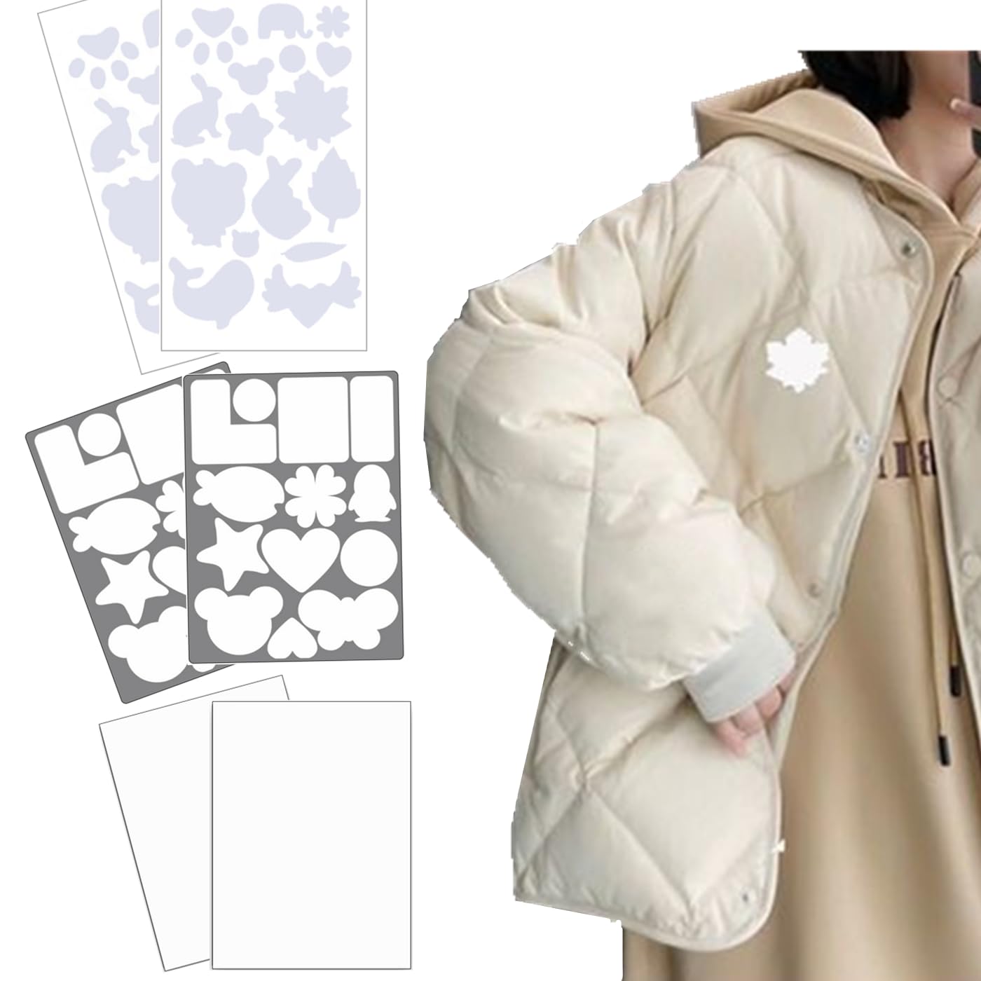 Amazon.co.jp: 6枚 ダウンジャケット補修布白い ナイロン用補修シート